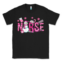 Black nurse pink christmas Classic Tee - OliviaCreatesArt