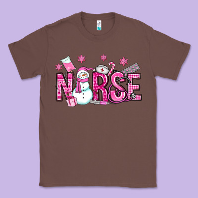 Nurse Pink Christmas Classic Tee Designed By Oliviacreatesart
