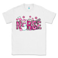 White nurse pink christmas Classic Tee - OliviaCreatesArt