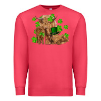 Cardinal st patricks day cow family Premium Sweatshirt - RanaPortraitStore
