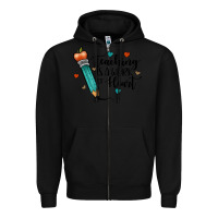 Black teaching i̇s a work of heart Zipper Hoodie - JahusDesignShop