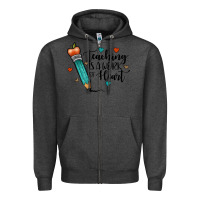 Charcoal Heather teaching i̇s a work of heart Zipper Hoodie - JahusDesignShop