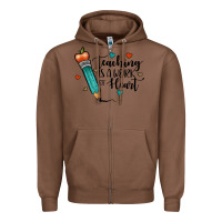 Chestnut teaching i̇s a work of heart Zipper Hoodie - JahusDesignShop