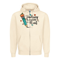Sandshell teaching i̇s a work of heart Zipper Hoodie - JahusDesignShop