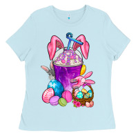 Baby Blue Easter Coffee Cup Ladies Tee - BundleAndBundleShop