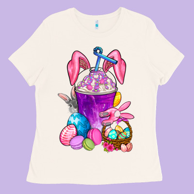 Easter Coffee Cup Ladies Tee Designed By Bundleandbundleshop
