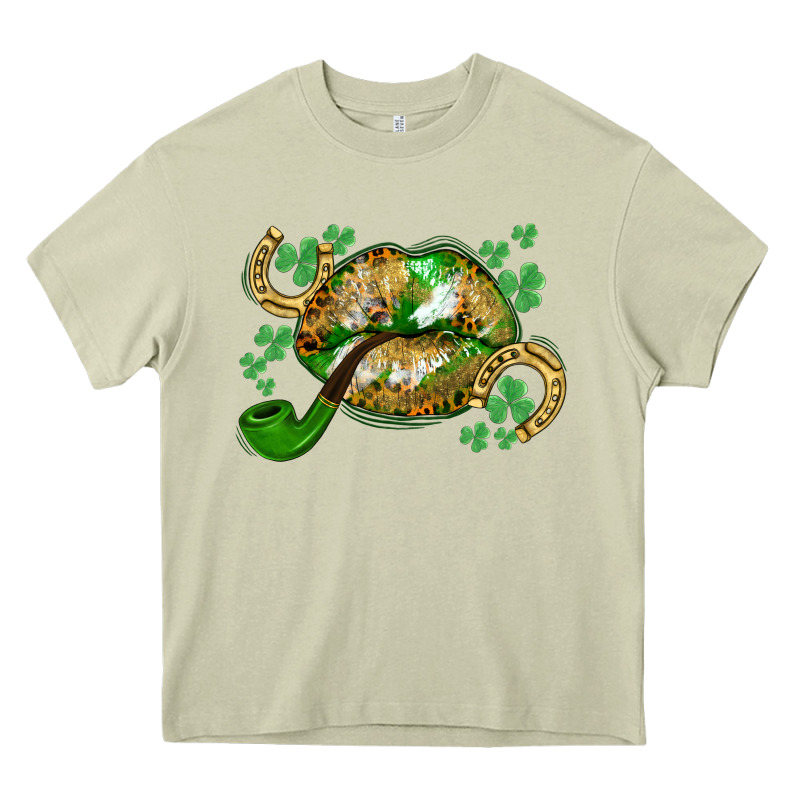 St. Patrick's Day Lips Heavy Core Tee by CowGirlArtShop | Teevron