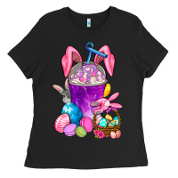 Black Easter Coffee Cup Ladies Tee - BundleAndBundleShop