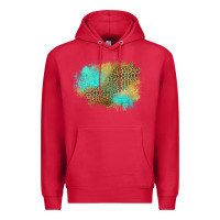 Cardinal turquoise leopard patch Premium Hoodie - Jasminsmagicworld