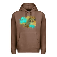 Chestnut turquoise leopard patch Premium Hoodie - Jasminsmagicworld
