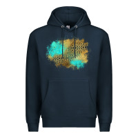 Navy turquoise leopard patch Premium Hoodie - Jasminsmagicworld