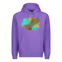 Purple turquoise leopard patch Premium Hoodie - Jasminsmagicworld