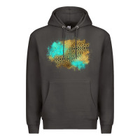 Smoke turquoise leopard patch Premium Hoodie - Jasminsmagicworld