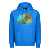 True Royal turquoise leopard patch Premium Hoodie - Jasminsmagicworld