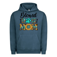 Pigment Midnight Navy Blessed dog mom Urban Hoodie - RanaPortraitStore