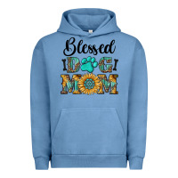 Pigment Pebble Blue Blessed dog mom Urban Hoodie - RanaPortraitStore