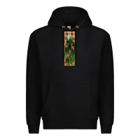 Black dinosaur parasaurolophus pen wrap Premium Hoodie - Artiststas