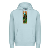 Blue Mist dinosaur parasaurolophus pen wrap Premium Hoodie - Artiststas