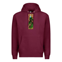 Burgundy dinosaur parasaurolophus pen wrap Premium Hoodie - Artiststas