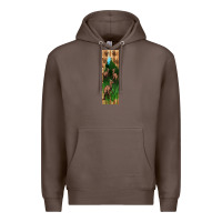 Coffee dinosaur parasaurolophus pen wrap Premium Hoodie - Artiststas