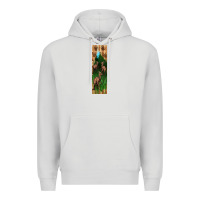 Dove Grey dinosaur parasaurolophus pen wrap Premium Hoodie - Artiststas
