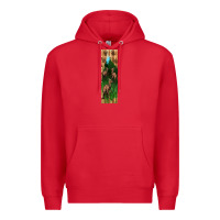 Red dinosaur parasaurolophus pen wrap Premium Hoodie - Artiststas