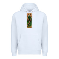 White dinosaur parasaurolophus pen wrap Premium Hoodie - Artiststas