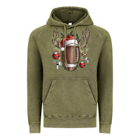 Vintage Olive christmas football Vintage Hoodie - SublimationCraftShop