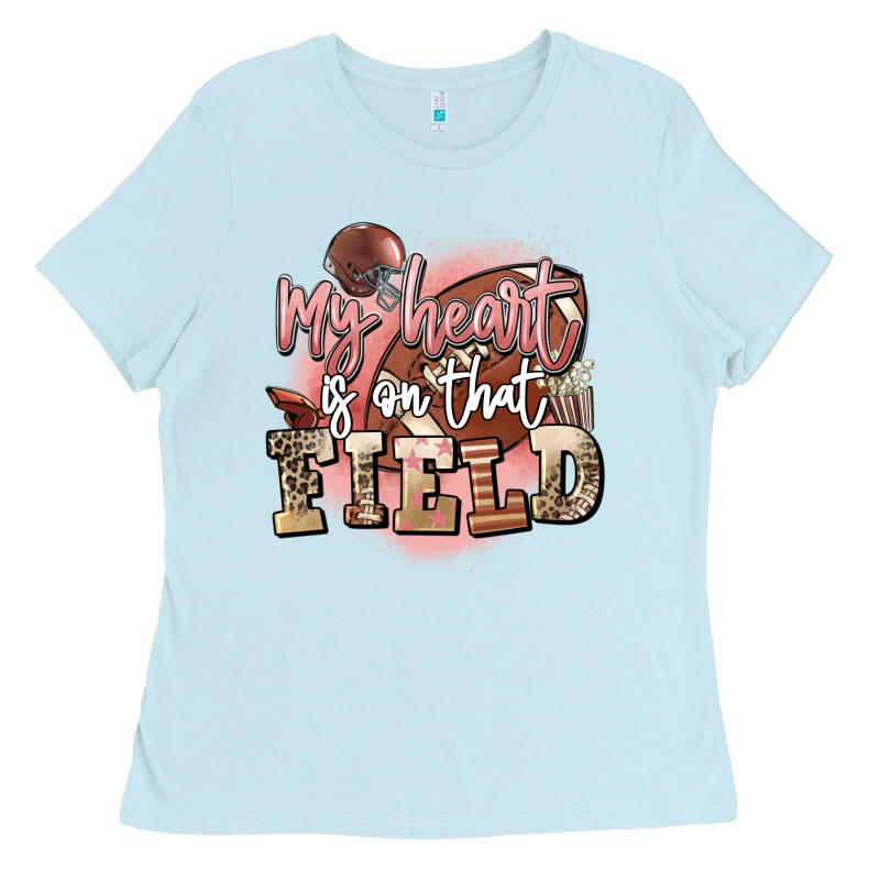 My Heart Is On That Field Ladies Tee by FaDigitalArtStudio | Teevron