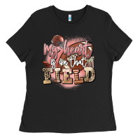 Black my heart is on that field Ladies Tee - FaDigitalArtStudio