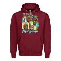 Burgundy mama cita needs a margarita1 Zipper Hoodie - JahusDesignShop