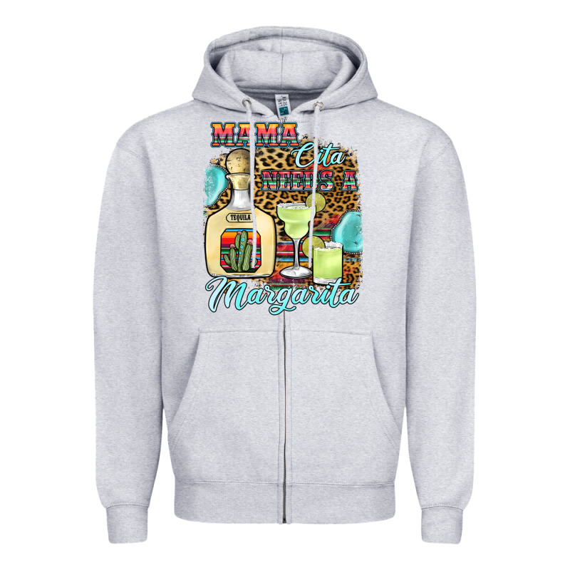 Mama Cita Needs A Margarita1 Zipper Hoodie by JahusDesignShop | Teevron