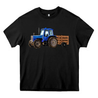 Black Farm Tractor Heavy Core Tee - RanaPortraitStore