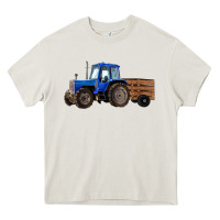 Cream Farm Tractor Heavy Core Tee - RanaPortraitStore