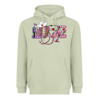 Matcha valentines day nurse love Heavyweight Hoodie - RanaPortraitStore