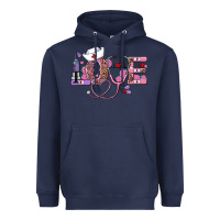 Navy valentines day nurse love Heavyweight Hoodie - RanaPortraitStore