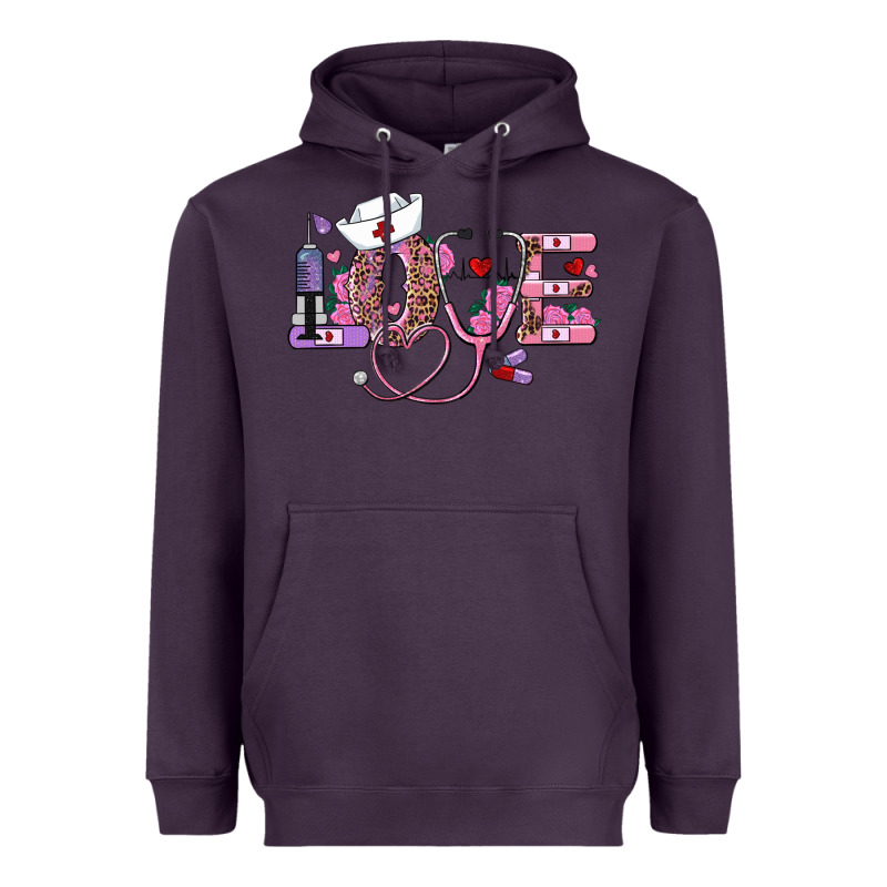 Valentines Day Nurse Love Heavyweight Hoodie by RanaPortraitStore | Teevron