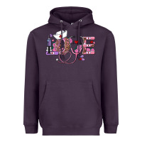 Plum valentines day nurse love Heavyweight Hoodie - RanaPortraitStore