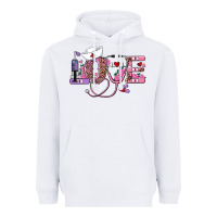 White valentines day nurse love Heavyweight Hoodie - RanaPortraitStore