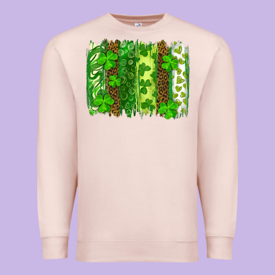 St Patricks Day Brush Stroke Premium Sweatshirt Designed By Ranaportraitstore