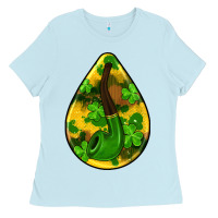 Baby Blue st.patrick's teardrop earrings Ladies Tee - FaDigitalArtStudio