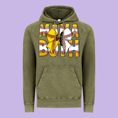 Mama Of Both Vintage Hoodie Designed By Cowhidedigitalart