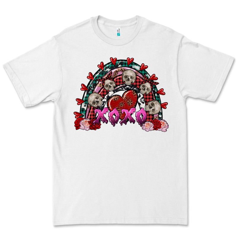Skull Xoxo Rainbow Valentine's Day Premium Tee by FaDigitalArtStudio | Teevron