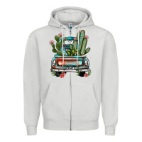 Dove Grey farm truck, Zipper Hoodie - JahusDesignShop