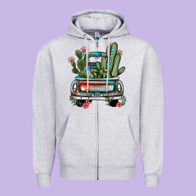 Farm Truck, Zipper Hoodie Designed By Jahusdesignshop