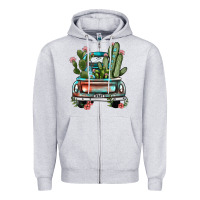 Heather Grey farm truck, Zipper Hoodie - JahusDesignShop