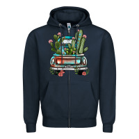 Navy farm truck, Zipper Hoodie - JahusDesignShop