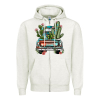 Oatmeal Heather farm truck, Zipper Hoodie - JahusDesignShop