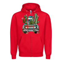 Red farm truck, Zipper Hoodie - JahusDesignShop