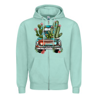 Seafoam farm truck, Zipper Hoodie - JahusDesignShop